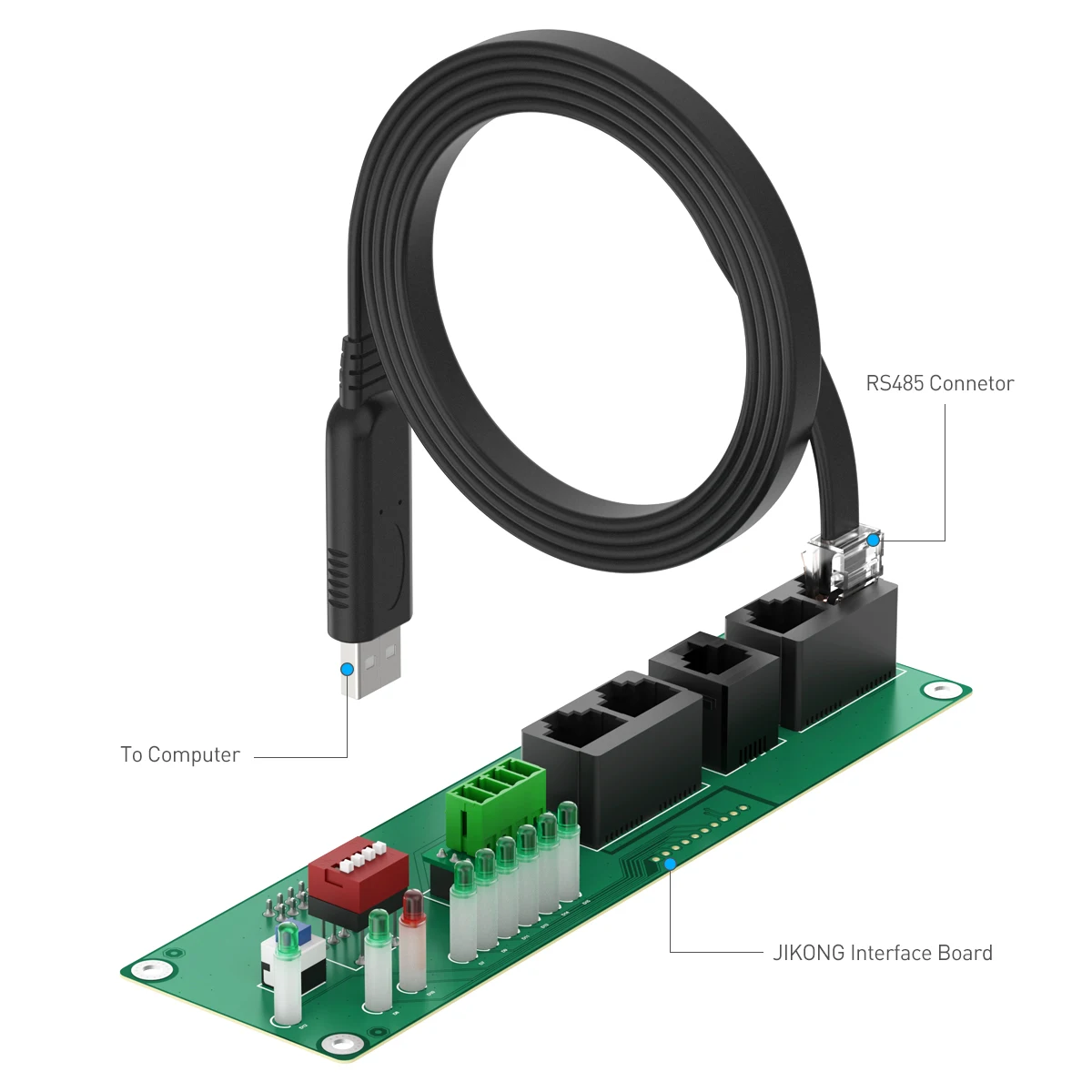 JKBMS USB to RJ45 Connector for JK-PB1A16S10P JK-PB1A16S15P JK-PB2A16S15P JK-PB2