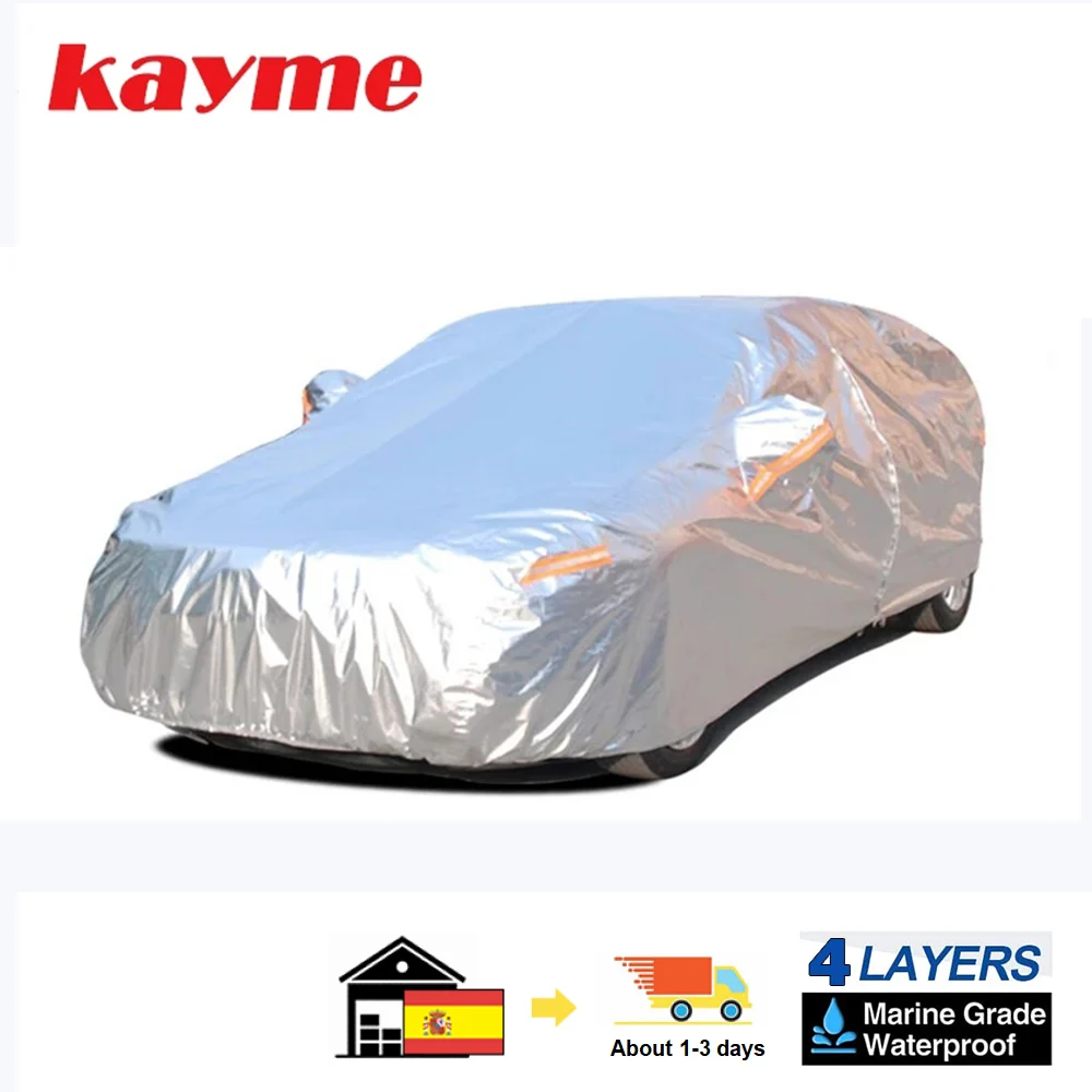 Funda Para Coche,Kayme Universal Cubre Coches Exterior Impermeable y  Transpirable,Puerta con Cremallera, Protección contra el Viento y de Nieve  UV - AliExpress