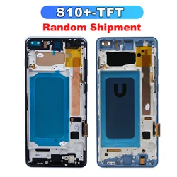 Premium TFT Screen with Frame for Samsung S10 Plus - High - Resolution LCD Display & Touchscreen Assembly (S10Plus Blue Frame)