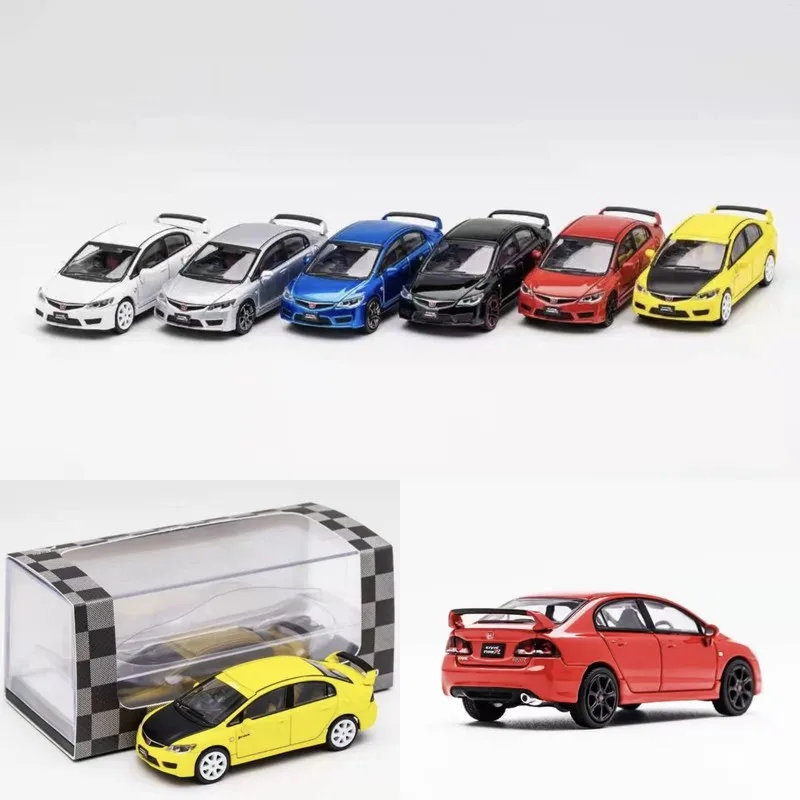 

Модель автомобиля из сплава 1:64 Honda Civic Type-R FD2 2007, Литые и игрушечные автомобили, миниатюрная модель автомобиля в масштабе для детей