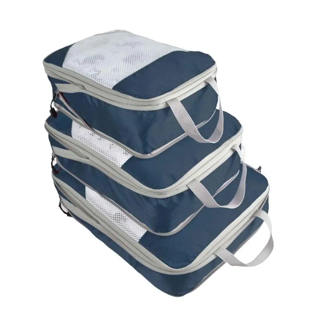 

3Pcs Clothes Storage Bag Foldable Large Capacity Waterproof Nylon Fashion Women Travel Luggage Bag Home Supplies Organizer Pouch