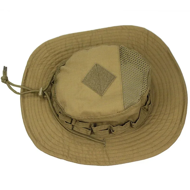 New Tactical Camouflage Boonie Cap Hunting Wide Brim Hat Men Outdoor Sports Fishing Hiking Sunshade Hat Foldable Soft Hats