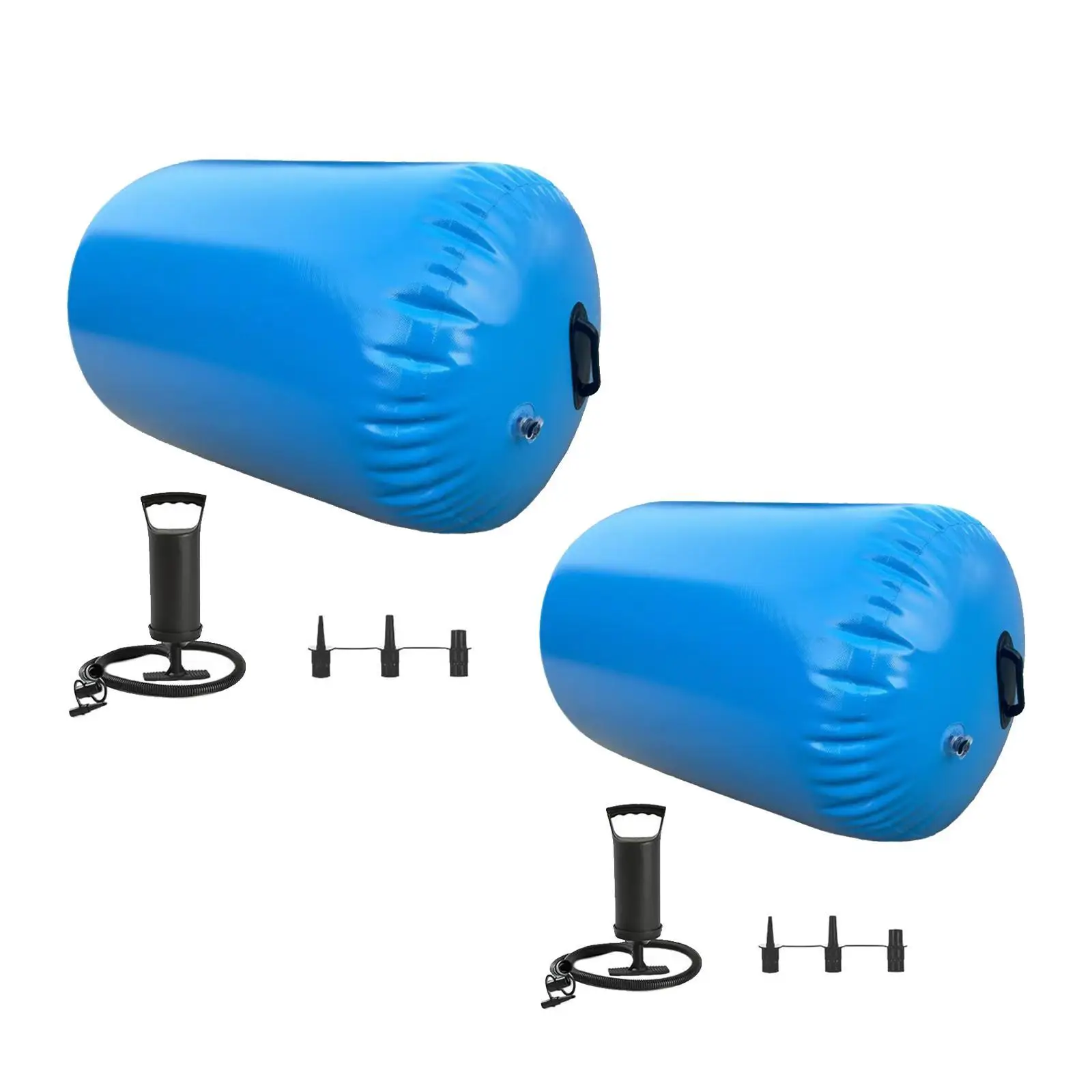 Gymnastics Barrel Air Roller with Air Pump for Kids Adults Home Gym Exercise