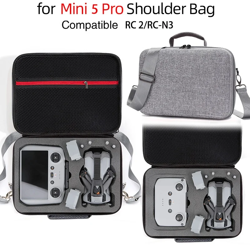 Sac de rangement pour DJI Mini 5 Pro, RC2 RC N3, étui de transport en nylon