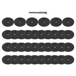 36pcs 24mm Resin Cutting Wheel With 1pc Connecting Rod Cutting Disc Saw Blade Grinding Wheels For Rotary Tool Accessories