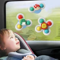 3Pcs Suction Cup Spinning Tops，Novelty Gyro Toys，Suitable For Preschool Boys & Girls , Sensory Bath Play Set,Birthday, Christmas 2
