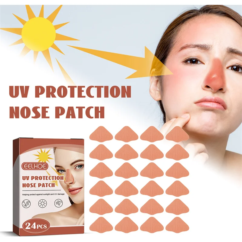 24pcs Sunscreen Nose Patch for Summer Outdoor Breathability Comfort