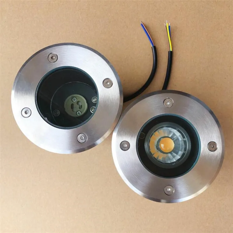 Led Underground Light LED Underground Light DC12V 85-265V LED Buried Light IP67 GU10 Lamp Decking Stairs Terrace Garden Path Inground Lighting Outdoor