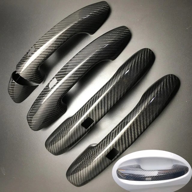 Schwarz Auto Außentür Griff Abdeckung Trim Cap Set Carbon Fiber Textur LHD  Fit für Mercedes Benz W246 W204 W212 x204 W166 W117 - AliExpress