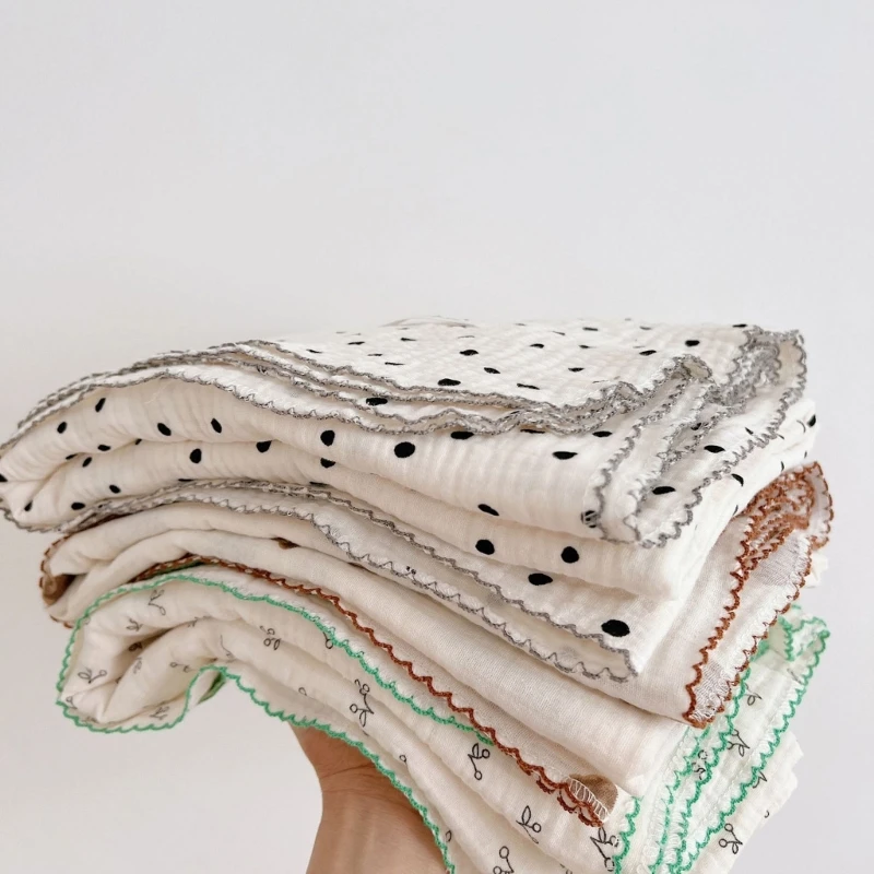 Double Layers Cartoon Baby Towel Cotton Bath Towel Ultra-Absorbent Infant Toddler Newborn Swaddle Wraps Muslin Swaddle Blankets