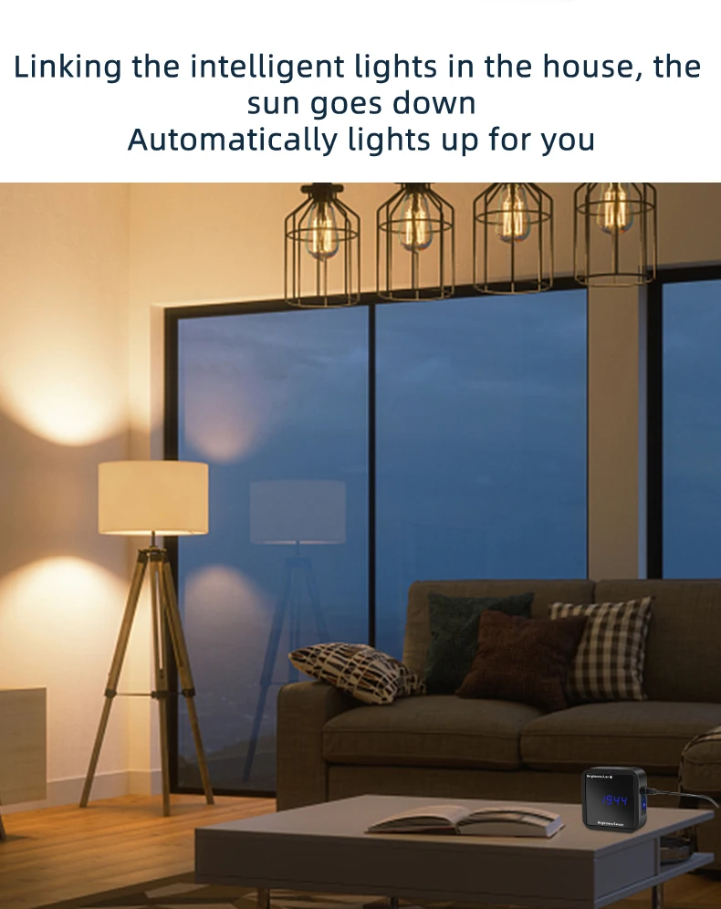 Tuya Smart WiFi/Zigbee Light & Temp/Humidity Sensor, Alexa Compatible for Smart