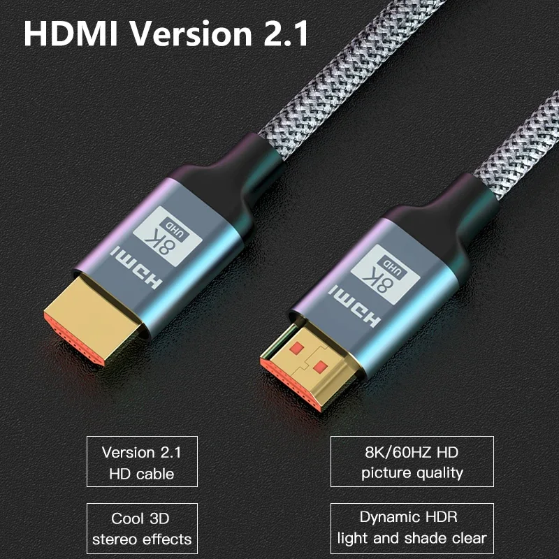 Premium High-Speed 8K HDMI Cable for Ultra HD Display and Gaming