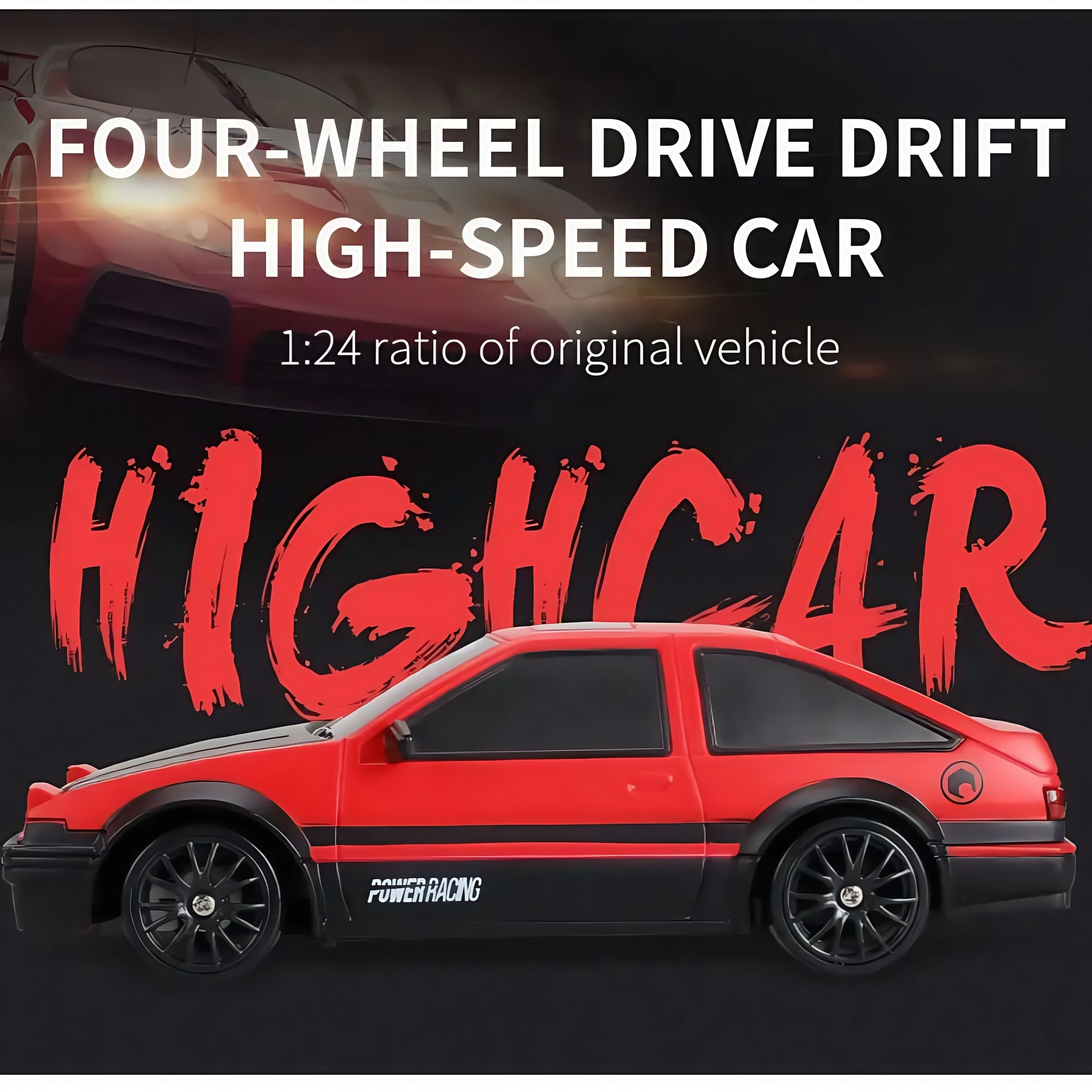 ZWN 1/24 RC Car With 2.4G Radio Remote Control Drift Cars High Speed Electric Vehicle Children Racing Toys for Boys Girls Gifts: 3 - 5 Days Free Delivery Only UK
