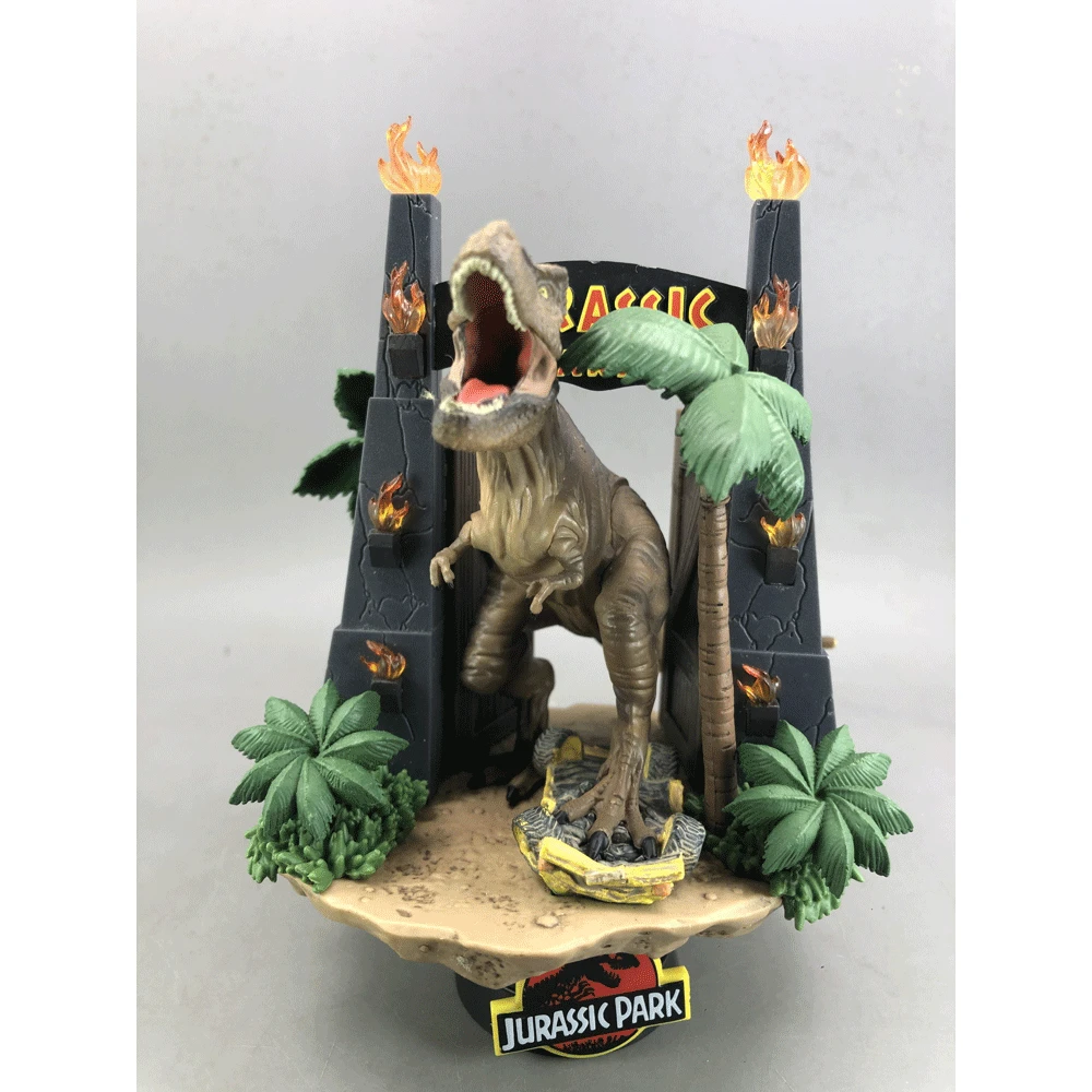 Bandai Genuine Beast Country D-Stage Jurassic Park Tyrannosaurus Rex Classic Scene Ornaments Figure Toys