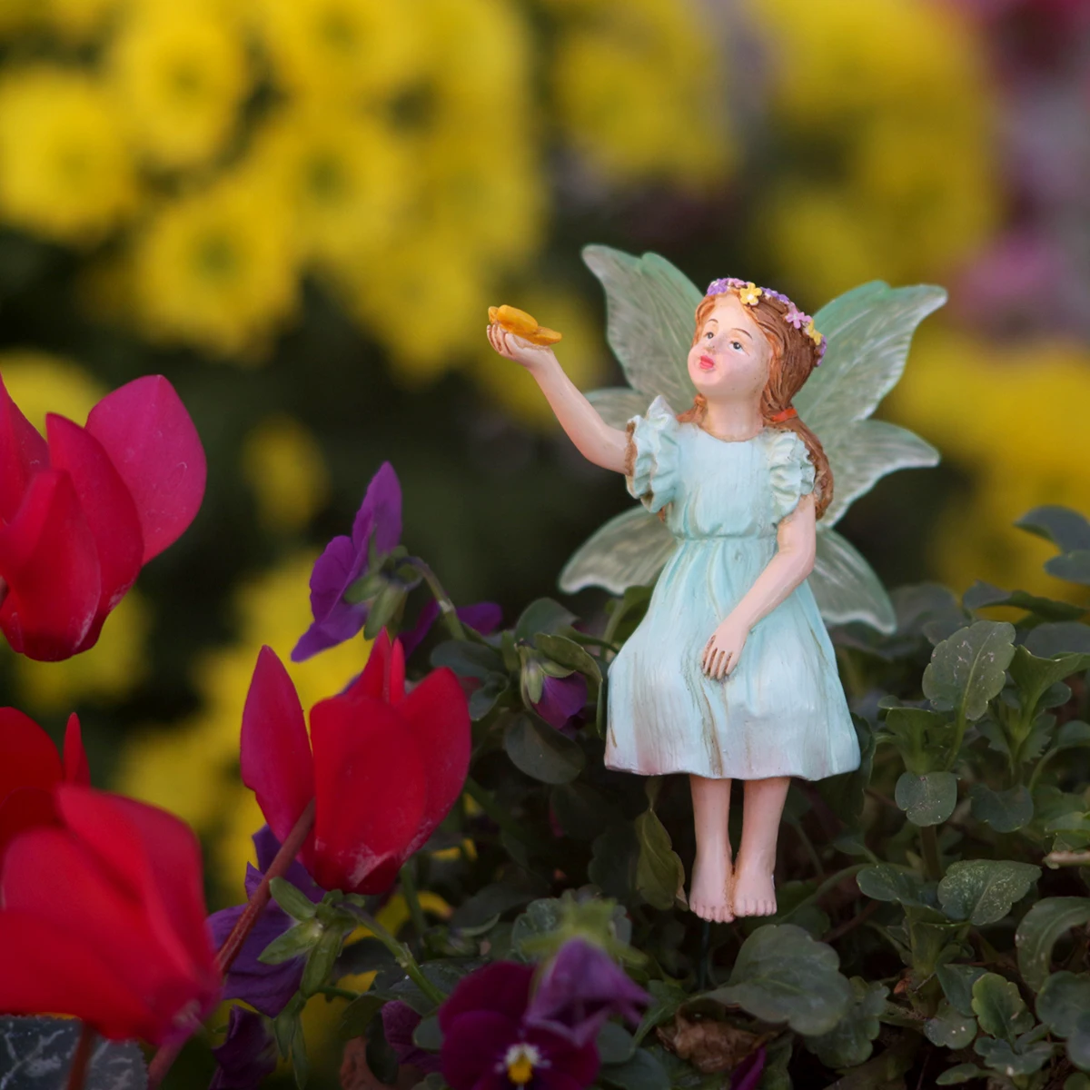 Mini Fairy Figurines Set Of 4 – Garden Accessories, Cake Toppers, Home Decor