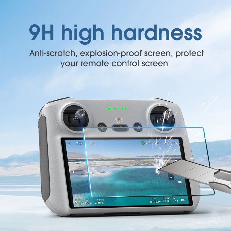 Verre trempé pour DJI RC/RC 2, protection écran HD anti-rayure, vue de profil