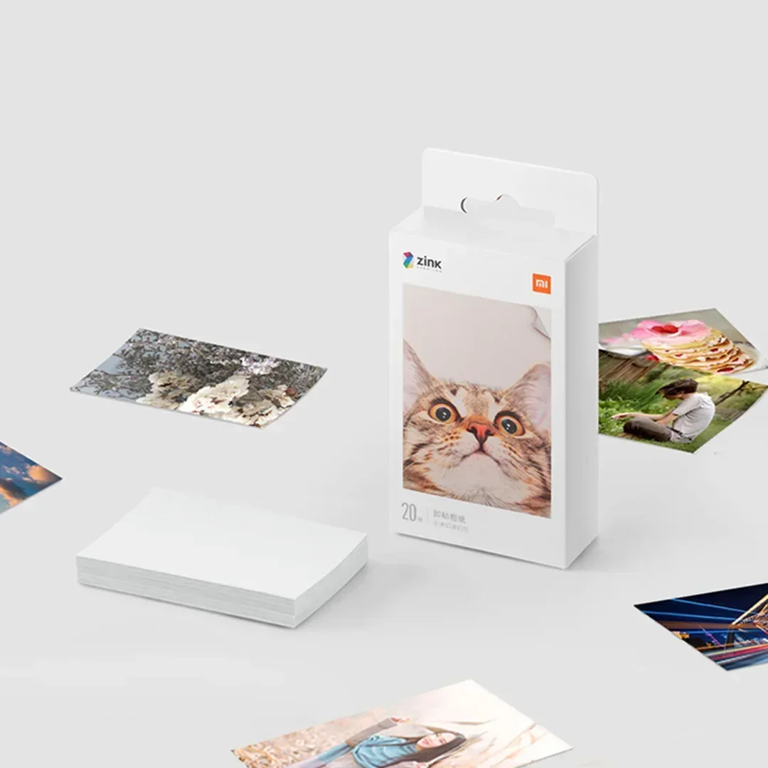 Xiaomi Original Pocket Printer ZINK Self-adhesive Photo Print Sheets For Xiaomi 3-inch Mini Pocket Photo Printer photo print sheets