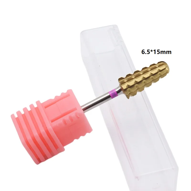 3XC Titanium Plated 5 in 1 Carbide Nail Drill Bits With Cut 2-Way Drills Tapered Bit Milling Cutter For Manicure  Accessories