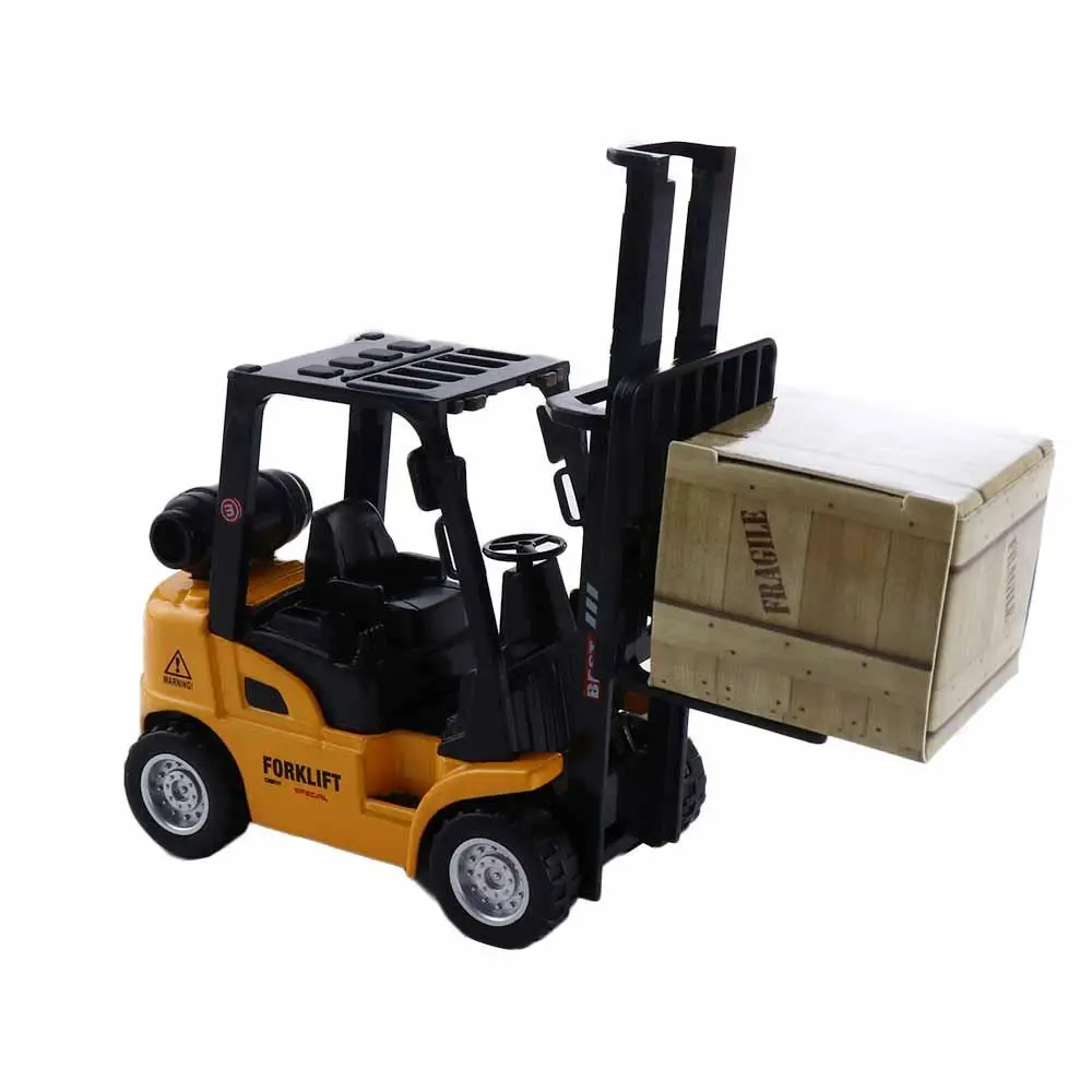 

Set Toddlers Child Educational Car Die-Cast Model Pallet Interactive Toy Vehicle Construction Forklift Friction Toy