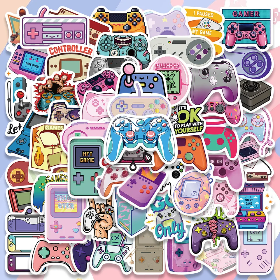 Adesivi Per Gamepad 60 Pezzi: Pacco Di Adesivi Gamer Colorati Per Personalizzare Laptop, Bottiglie E Accessori