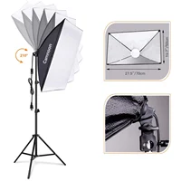 Camnoon Studio Photography Light kit Softbox Lighting Set with 85W 3000K-6000K Bi-color Temperature LED Light * 1 + 50x70cm Soft