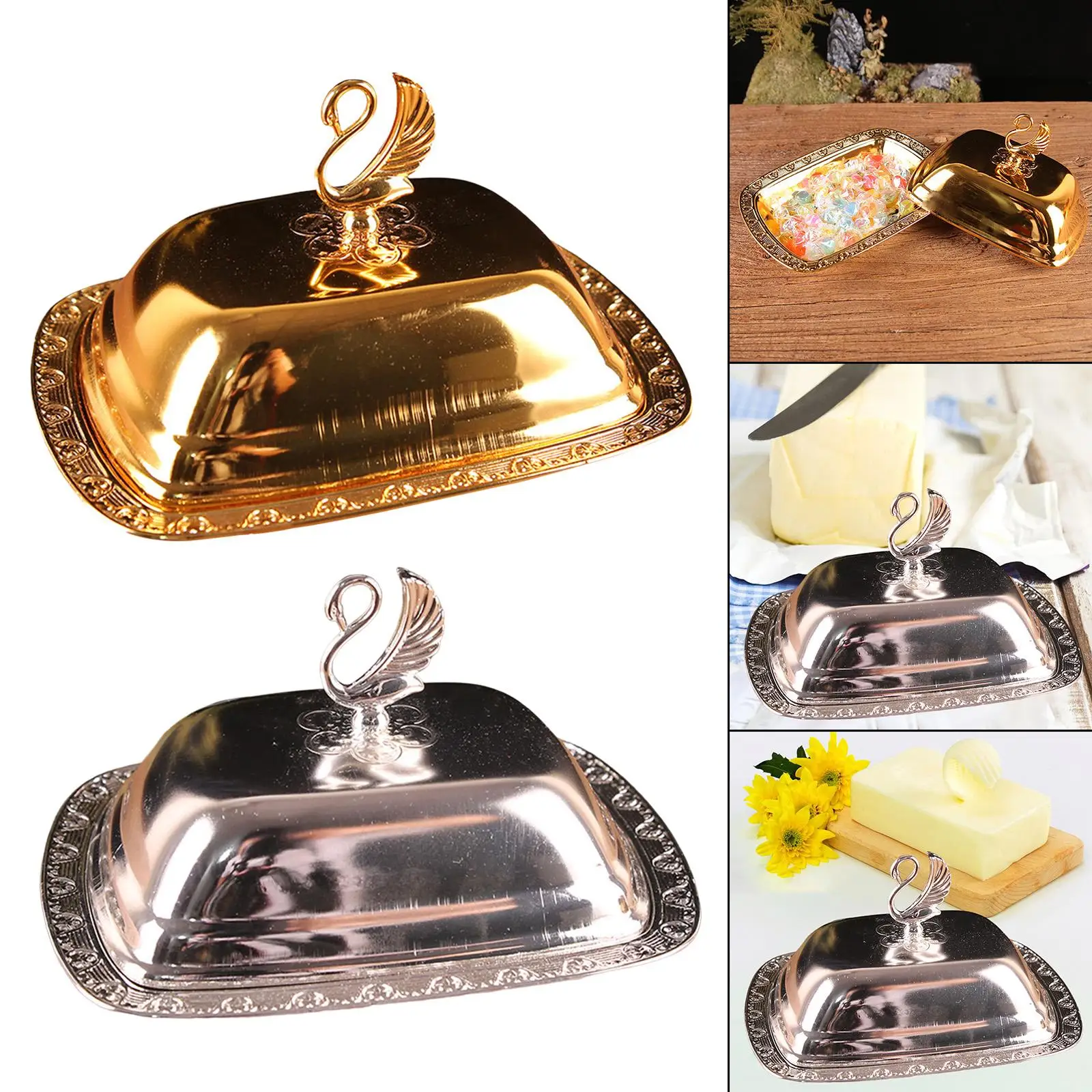 Butter Dish Box Serving Tray Cheese Butter Box Lith Lid for Home Kitchen