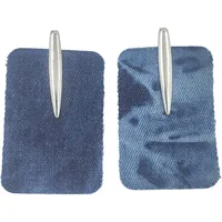 Bohemia Ombre Denim Geometric Square Drop Earrings for Women Fashion Jewelry 1