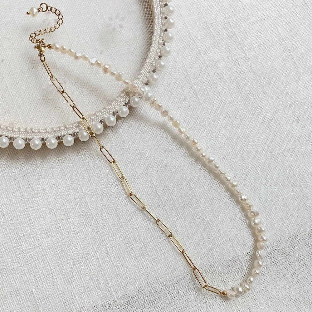 Baroque Pearl Charm Chain Belt | 18ct Gold Plated/Pearl