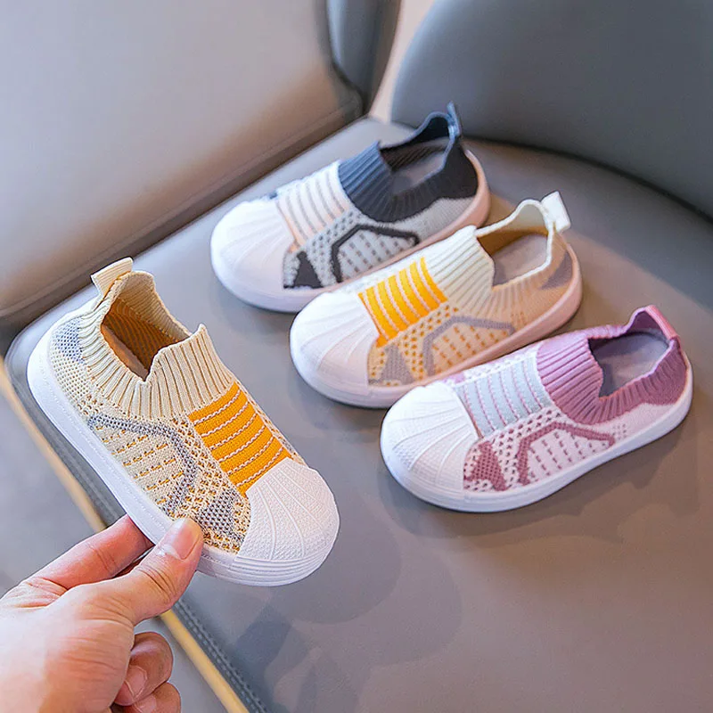 

Toddler Shoes Spring Girls Boys Children Casual Shoes Comfortable Kids Shoes Non-slip Soft Bottom Stitching Color Baby Sneakers