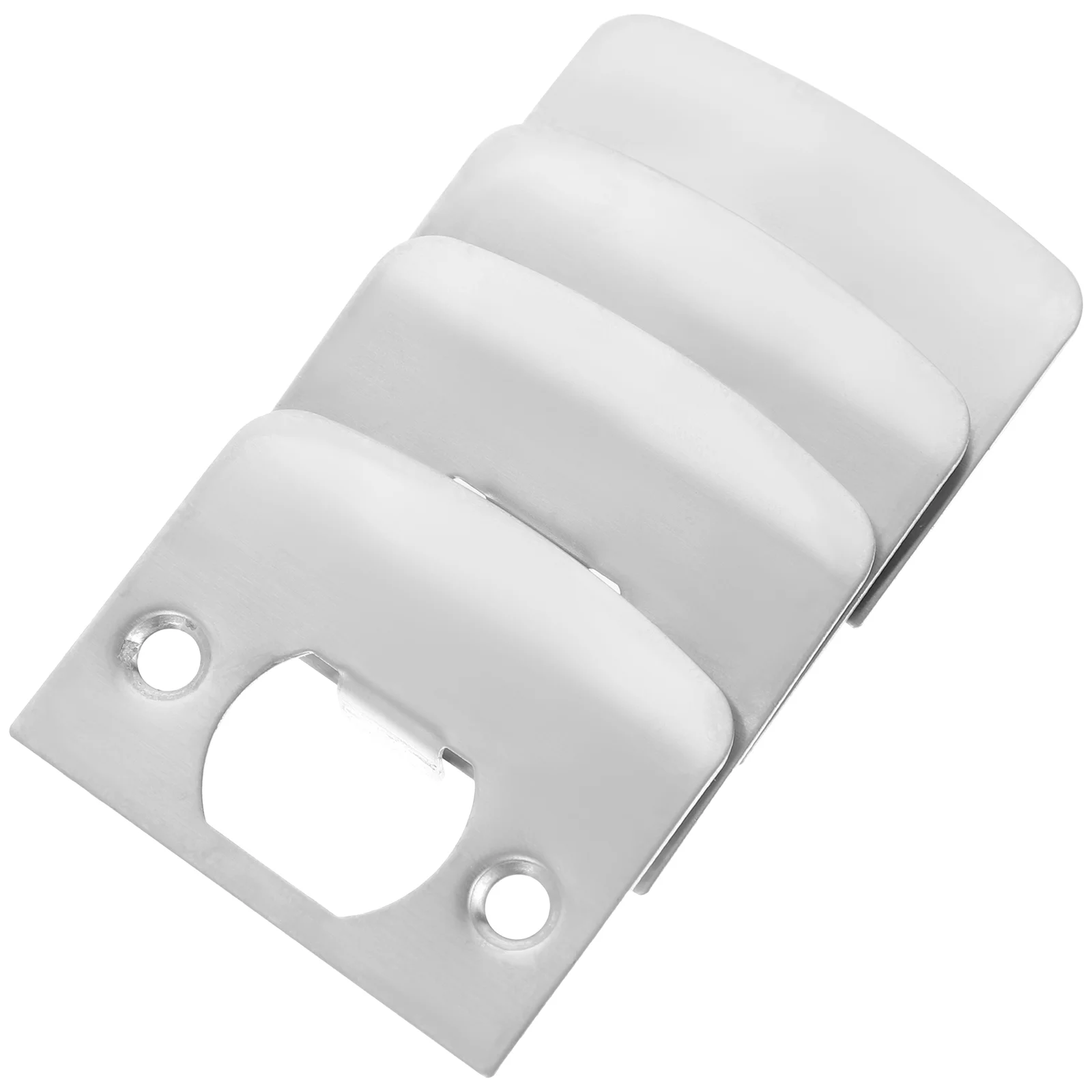 

4 Pieces Full Round Strike Door Strike Plate Stainless Steel Dead Latch Door Reinforcement Plate Replacement Extended Lip Strike