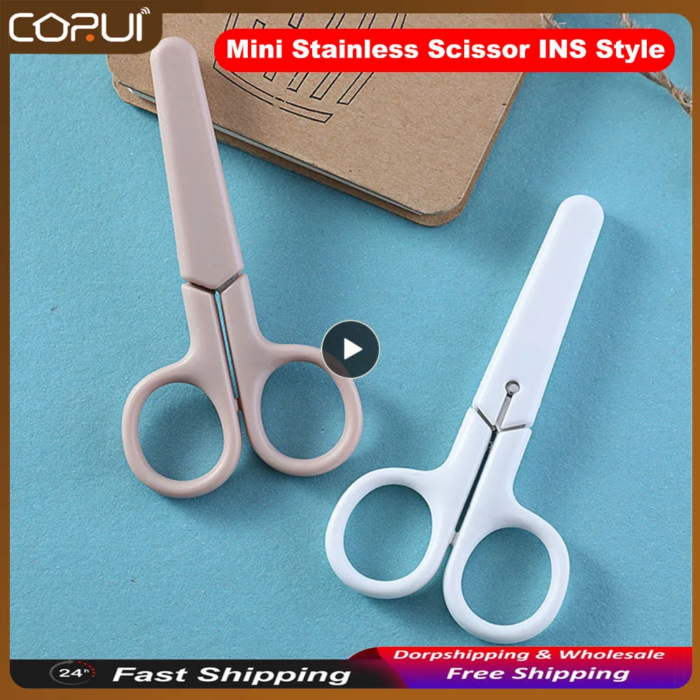 

1~10PCS Mini White Color Scissor INS Style Portable Stainless Steel Blade Cutter for Paper Handwork Stationery Office School