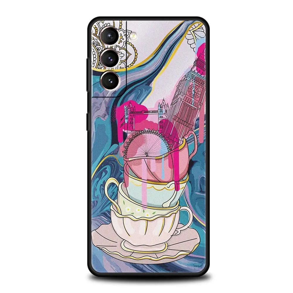Paris Blue Butterfly & Flower Design Phone Case