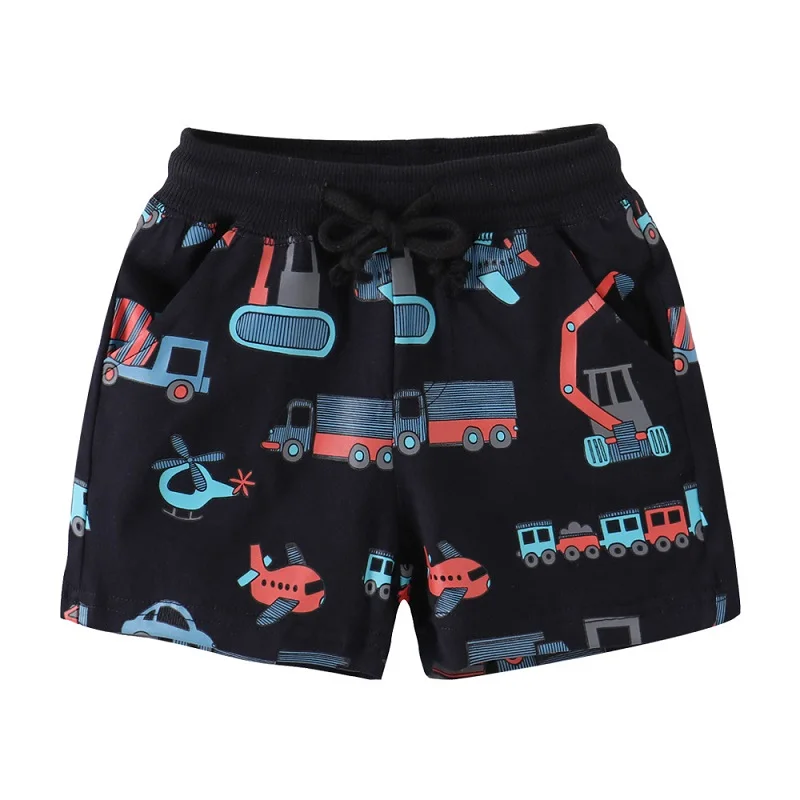 

ALISHINREY Kid Short Pants Summer Print Boys Shorts Drawstring Cotton Animals Kids Toddler Kids Casual Short Pants for Boys
