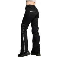 Dark Punk Y2k Grunge Low Waist Emo Jeans Mall Gothic Women Black Patchwork Electro Pants Fashion Streetwear Alt Clothes - Image 6