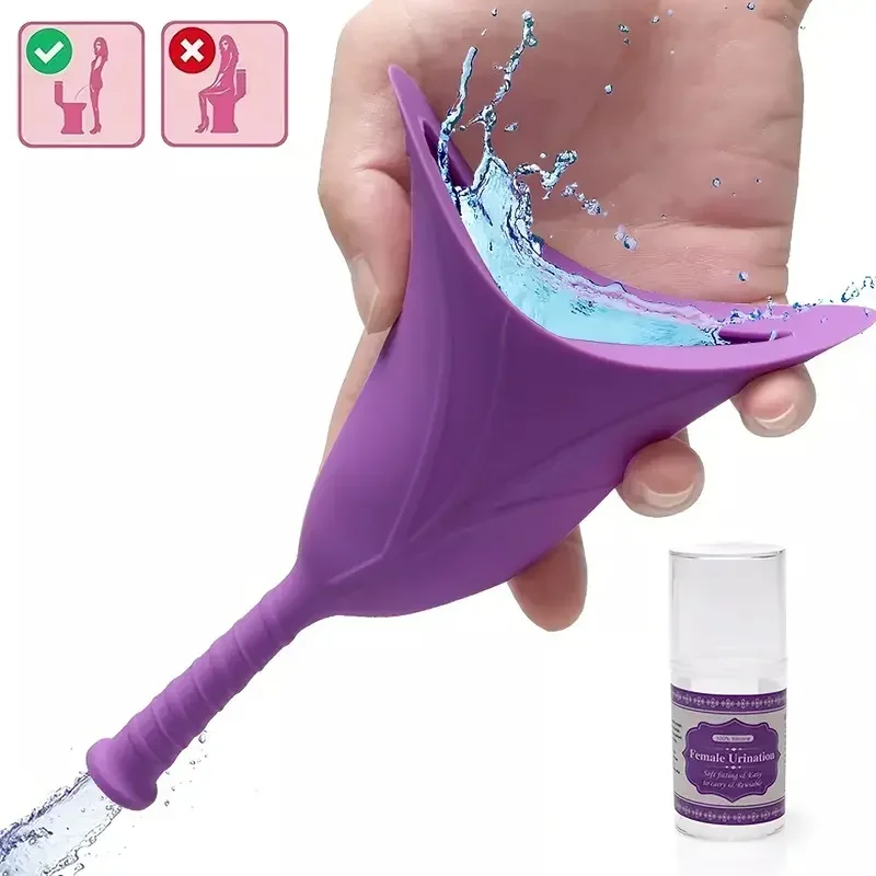 Silicone Female Urination Device Portable Female Standing Up Urinal Reusable Women Pee Funnel for Outdoor Travel Camping Hiking