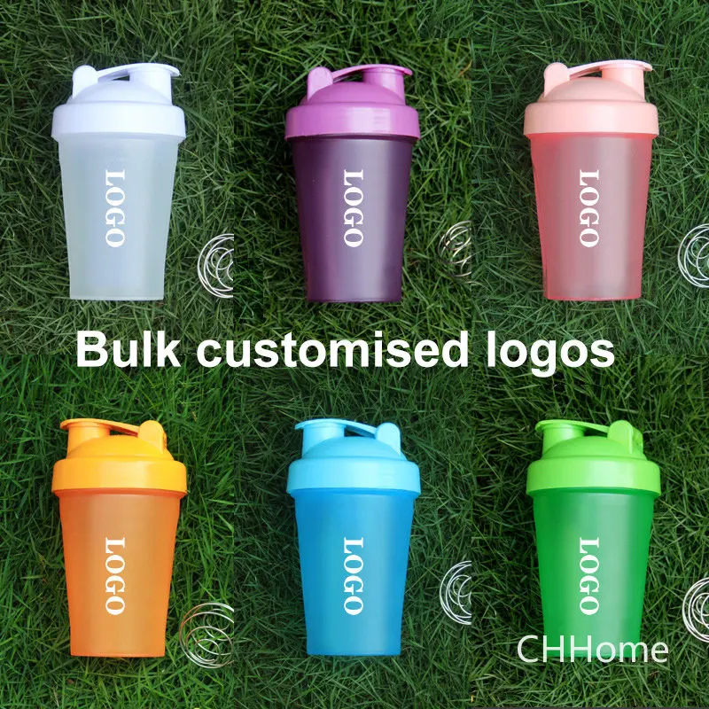 Bottiglia D'Acqua Per Sport Fitness Da 400Ml Agitatore Per Polvere Proteica Tazza Per Agitare A Mano Con Bottiglia Di Plastica Graduata Tazza Per Beva