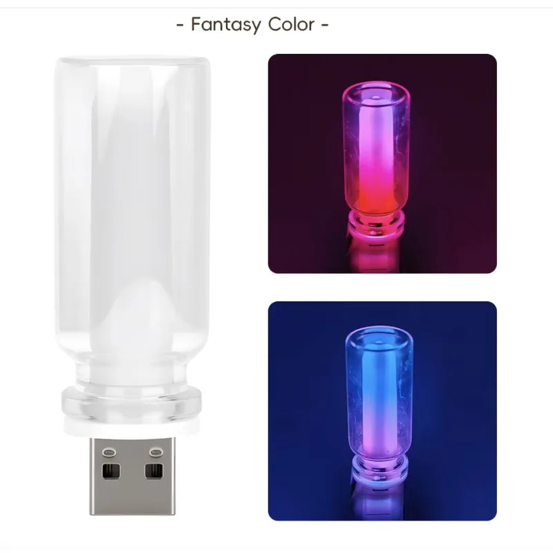 휴대용 LED 분위기 램프 USB 터치 컨트롤 미니 LED 야간 조명 자동차 실내 장 LED 실내 조명