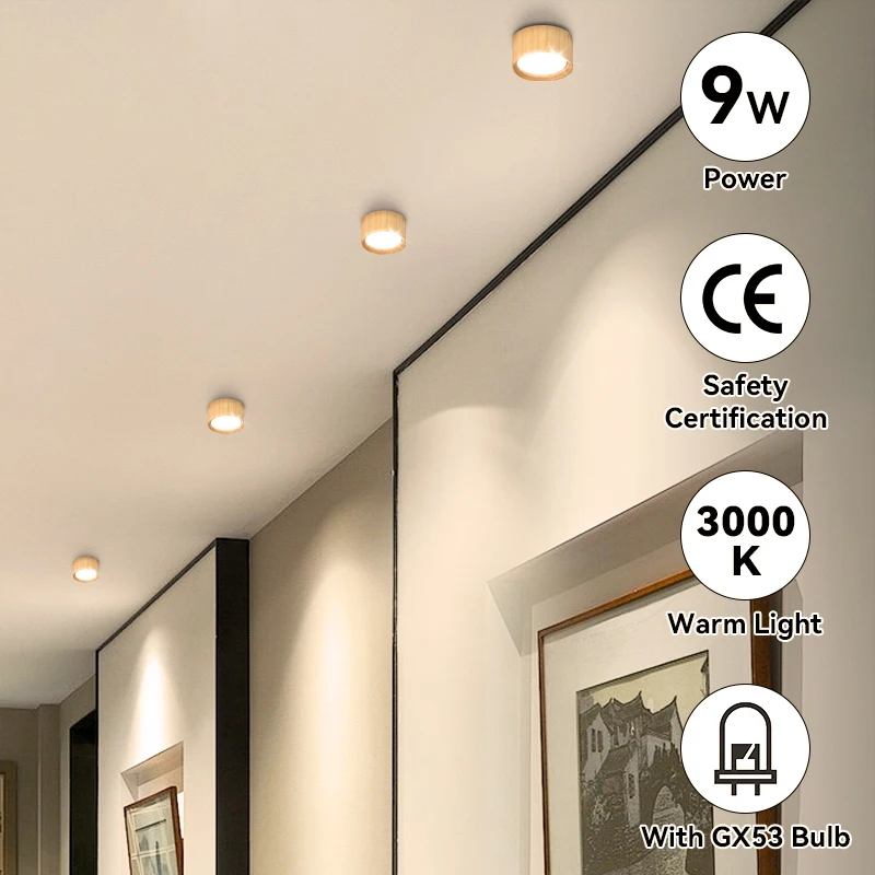 Down Light Ceiling Light LED GX53 For Living Room Kitchen Bedroom Corridor 110-220V Room Decor Night Lights Led Home Chandelier
