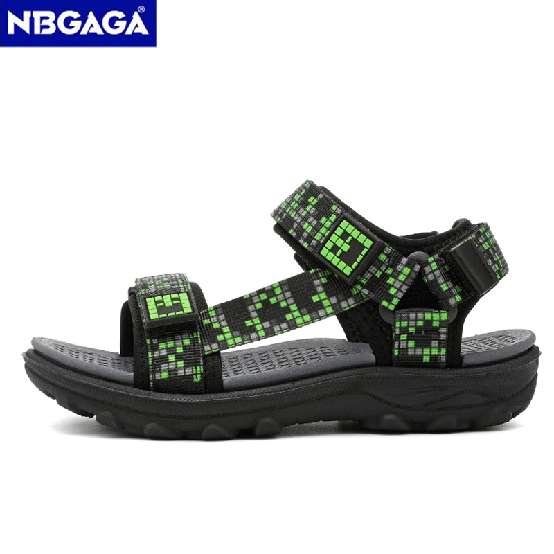 어린이 캐주얼 플랫 샌들 소년 여름 해변 신발 통기성 오픈 발가락 미끄럼 방지 어린이 워킹 신발