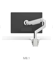 Humanscale – support de moniteur à bras unique M8.1, plaque VESA blanche/Chrome 
