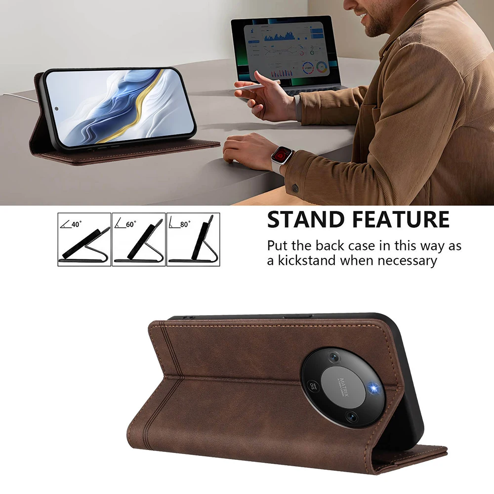 Magnetic RFID Anti-Theft Leather Book Case and Cover Bag