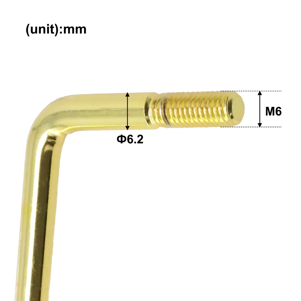 6mm Metal Tremolo Arm Whammy Bar punta per chitarra elettrica Strat (nero