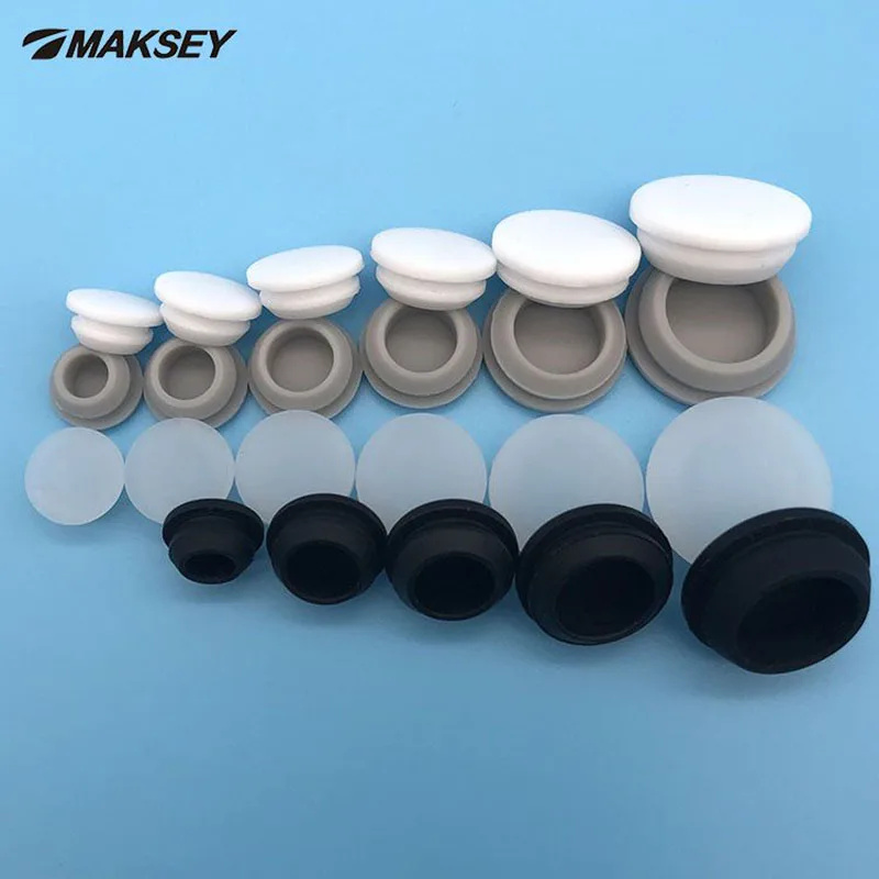 2.5 to 50.6mm Silicon T Plug Soft Rubber Seal Stopper Circle End Cap Sealing Plug Ring Gasket Grommet 32/34/36/38/40/42mm