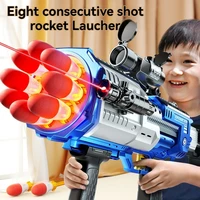 Electric Rocket Launcher Light Bazooka Sound Soft Bullet Gun with Light Dart Kids Boys Birthday Gifts 1