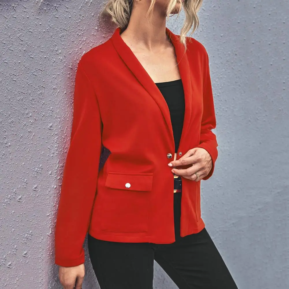 

Single Button Stylish Women's Single Button Lapel Elegant Spring/fall Suit Coat for Business Ol Commute Formal Occasions Women