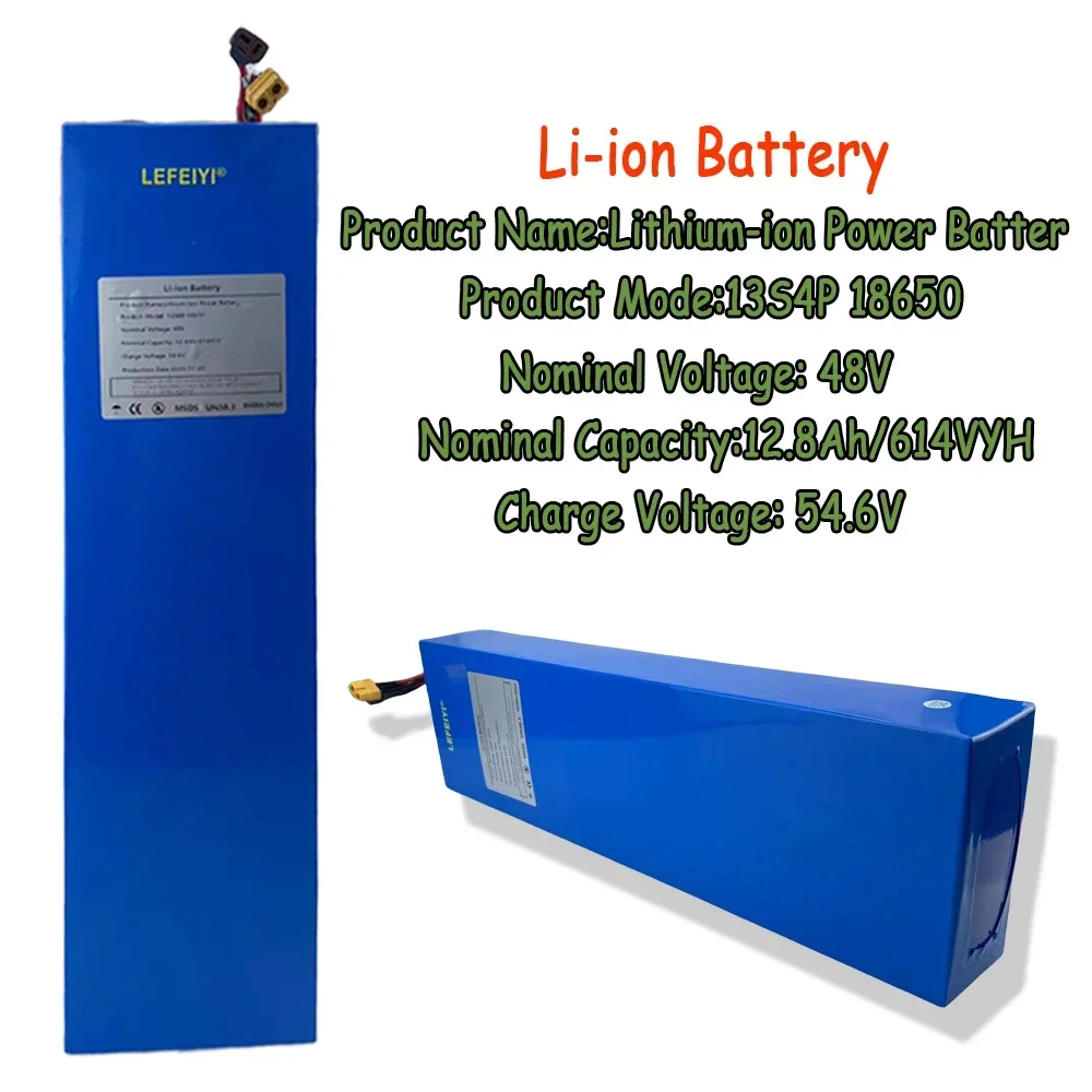 

13S4P 48V 12800mAh Lithium Ion Battery Suitable for 54.6V BMS Electric Bicycles And Scooters