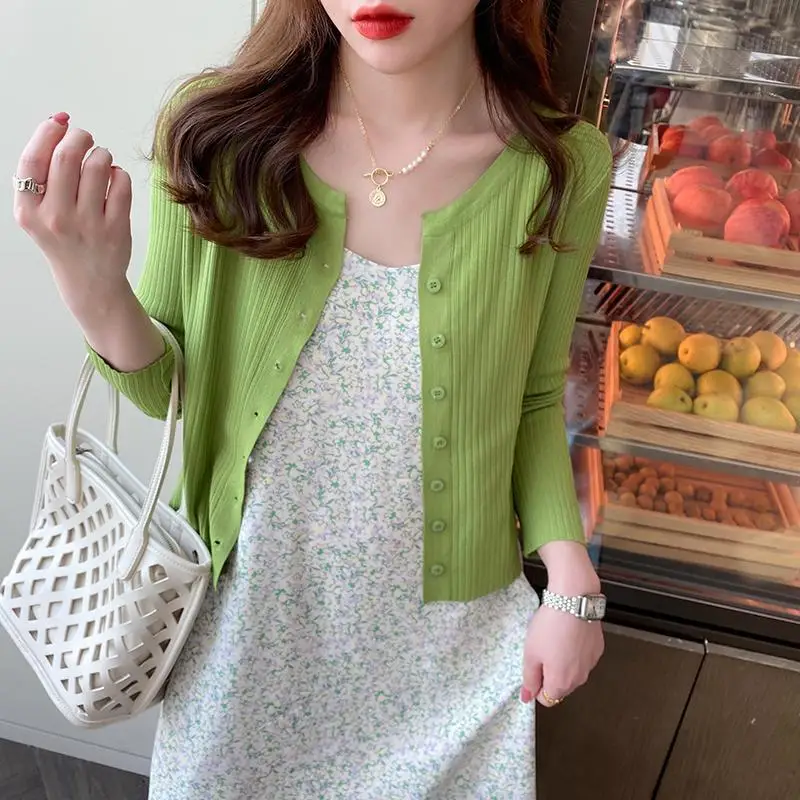 2024 New Summer Elegant Fashion Solid Color Women's Shirt Retro Korean Style Loose Sweet Button Open Stitch Long Sleeve Y2K Tops