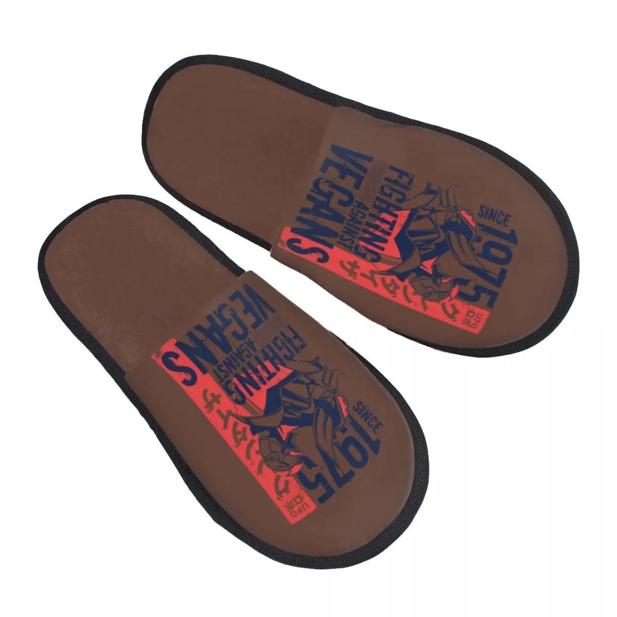 

Custom Goldorak Grandizer Vegan Soft Memory Foam House Slippers Women UFO Robot Goldrake Anime Cozy Warm Anti-skid Sole Slipper