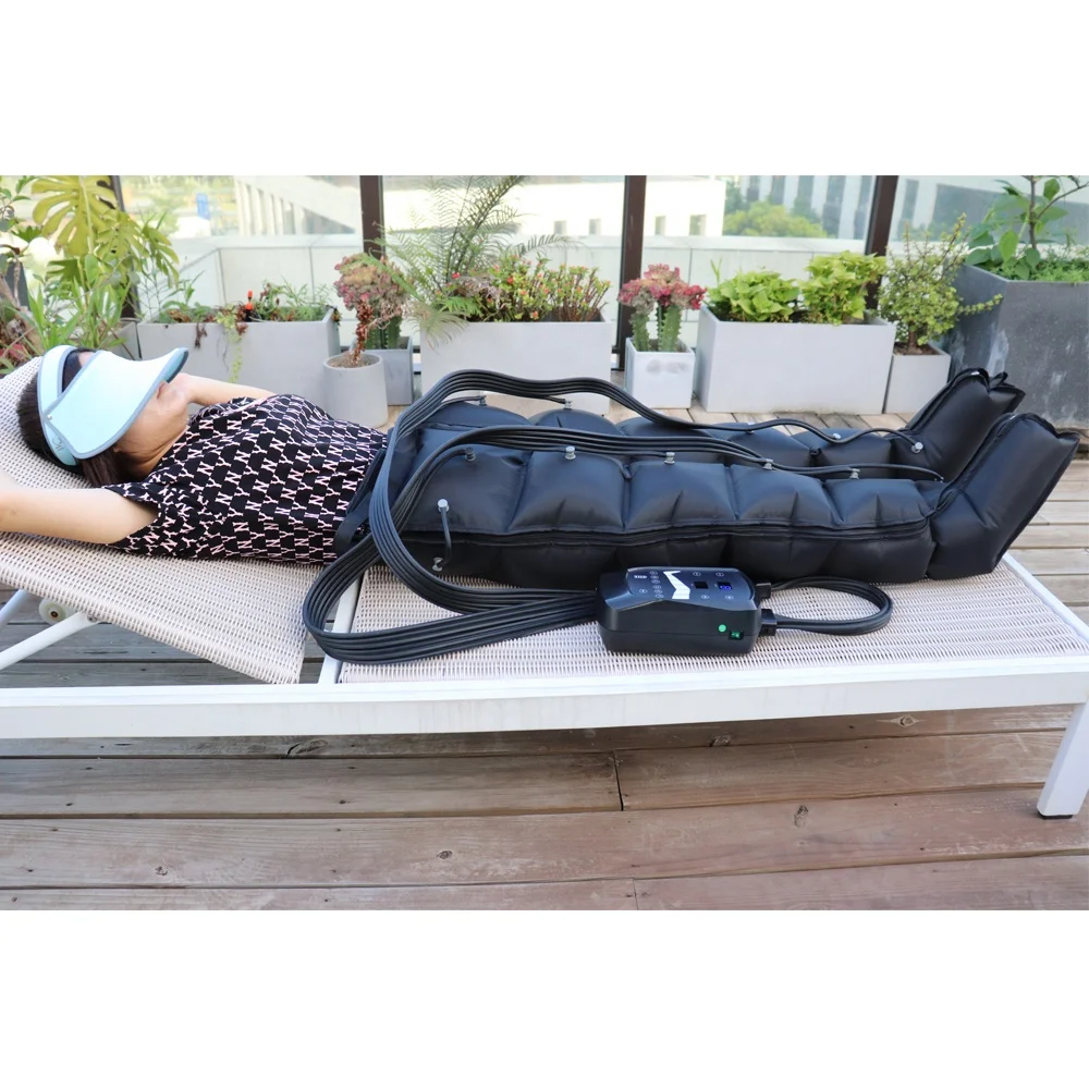 

Air compression full legs hipster waist massager 8 chamber pressotherapy massage pants