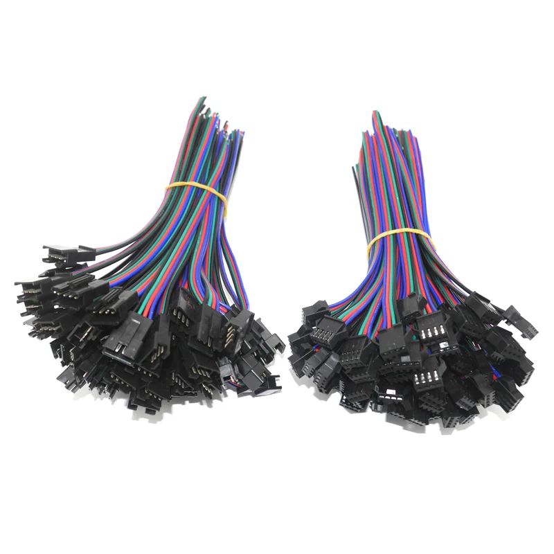 macho femea cabo de extensao para lampada motorista cctv led strip 03